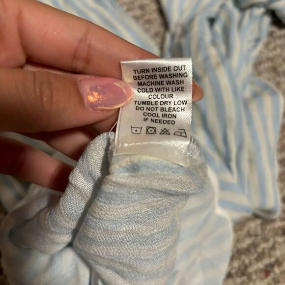 Tularosa Revolve Jacqueline Jumpsuit in Blue Stripe Pinstripe- Size XS - Picture 8 of 8